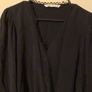 Zara black blouse